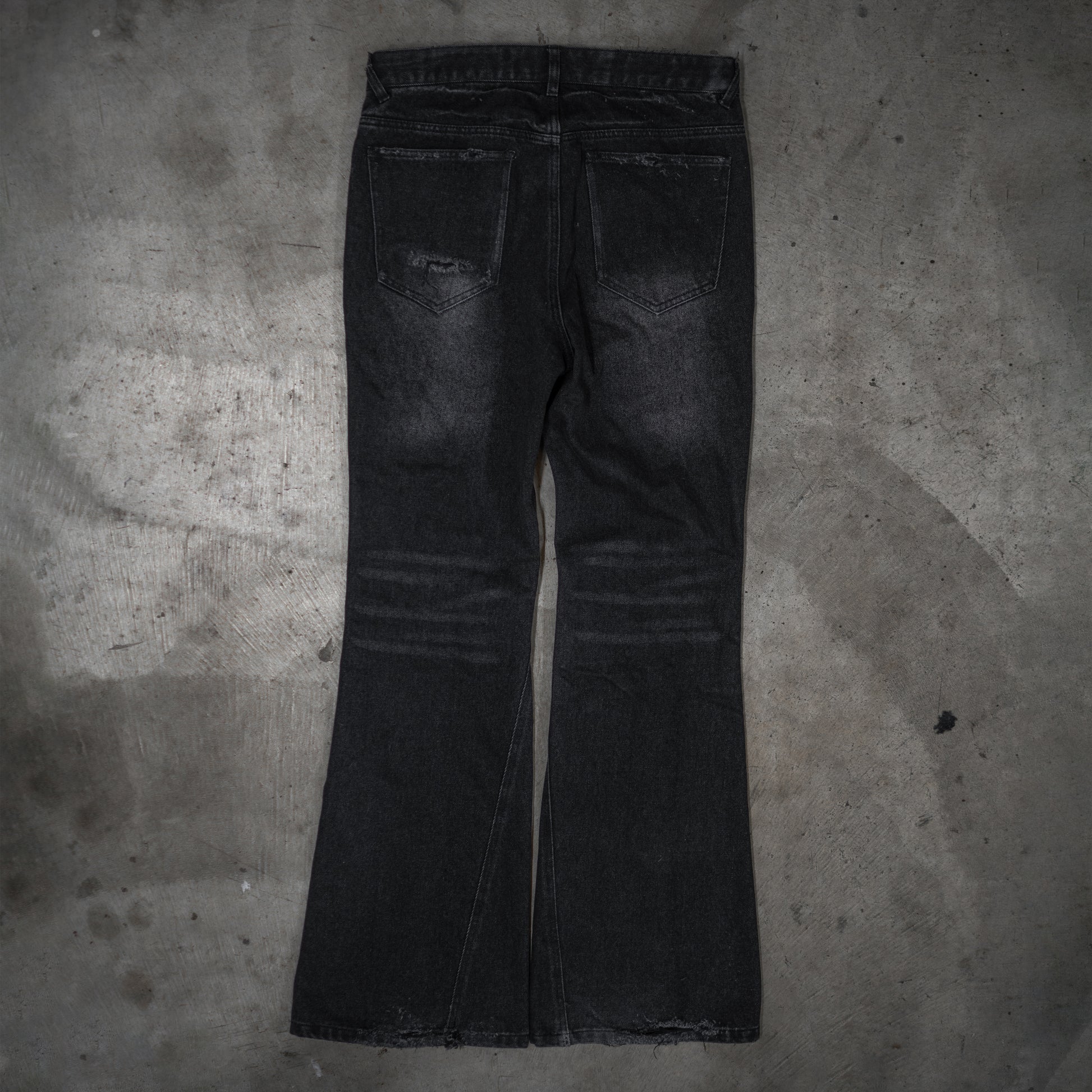 Studded Twisted Flare Jeans