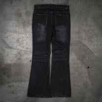 Studded Twisted Flare Jeans